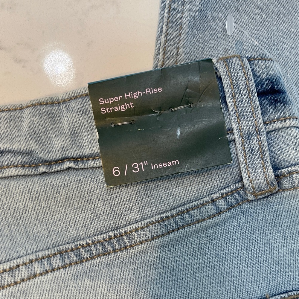 NWT Wild Fable super high-rise straight jeans Size 6 - Picture 11 of 13